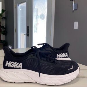 Hoka Black and Gray Athletic Shoes